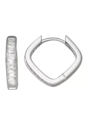 Crystal Social CZ Hoop Earrings by Napier