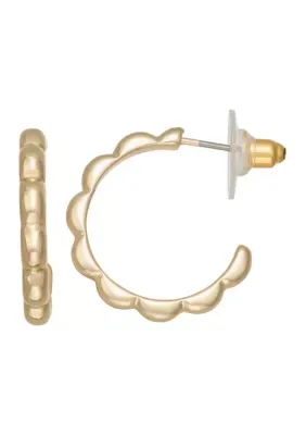 Puffy C Hoop Earrings by Napier