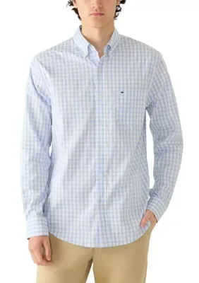 Long Sleeve Poplin Gingham Shirt
