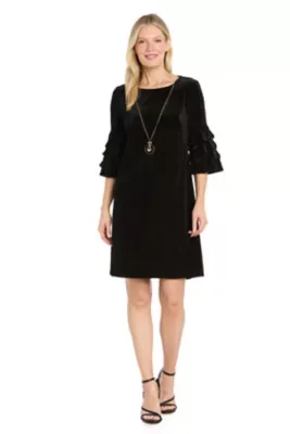 Cocktail Dress with Ruffle Sleeves by R&M Richards