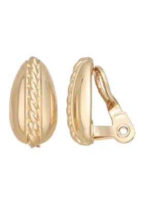 Rope Texture Stud EZ Comfort Clip Earrings by Napier