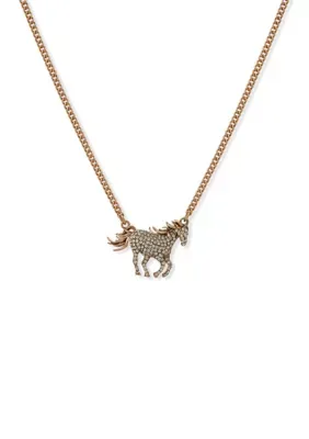 Horse Pavé Pendant Necklace, 16 In by Lainey Wilson