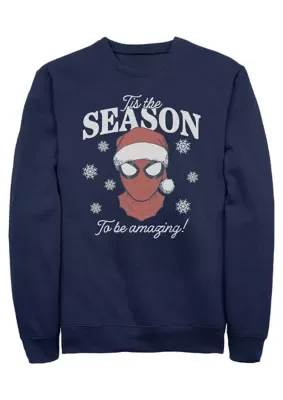 Marvel Merry N Bright Graphic Crew Fleece Sweatshirt by Marvel