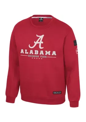 NCAA Alabama Crimson Tide Joint Base Crew Pullover by Colosseum