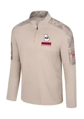 NCAA Georgia Bulldogs Norfolk Quarter Zip Windshirt by Colosseum