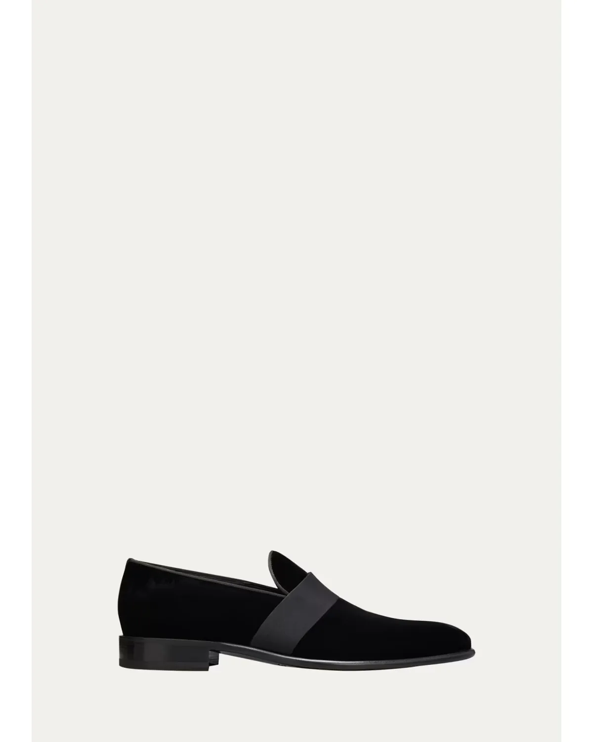 Isomer Grosgrain Velvet Formal Loafers by Santoni