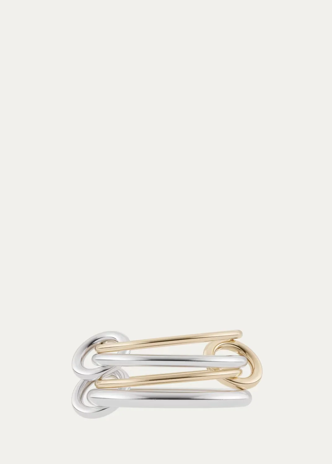 Pisces SG Four Link Ring in Sterling Silver and 18K Yellow Gold