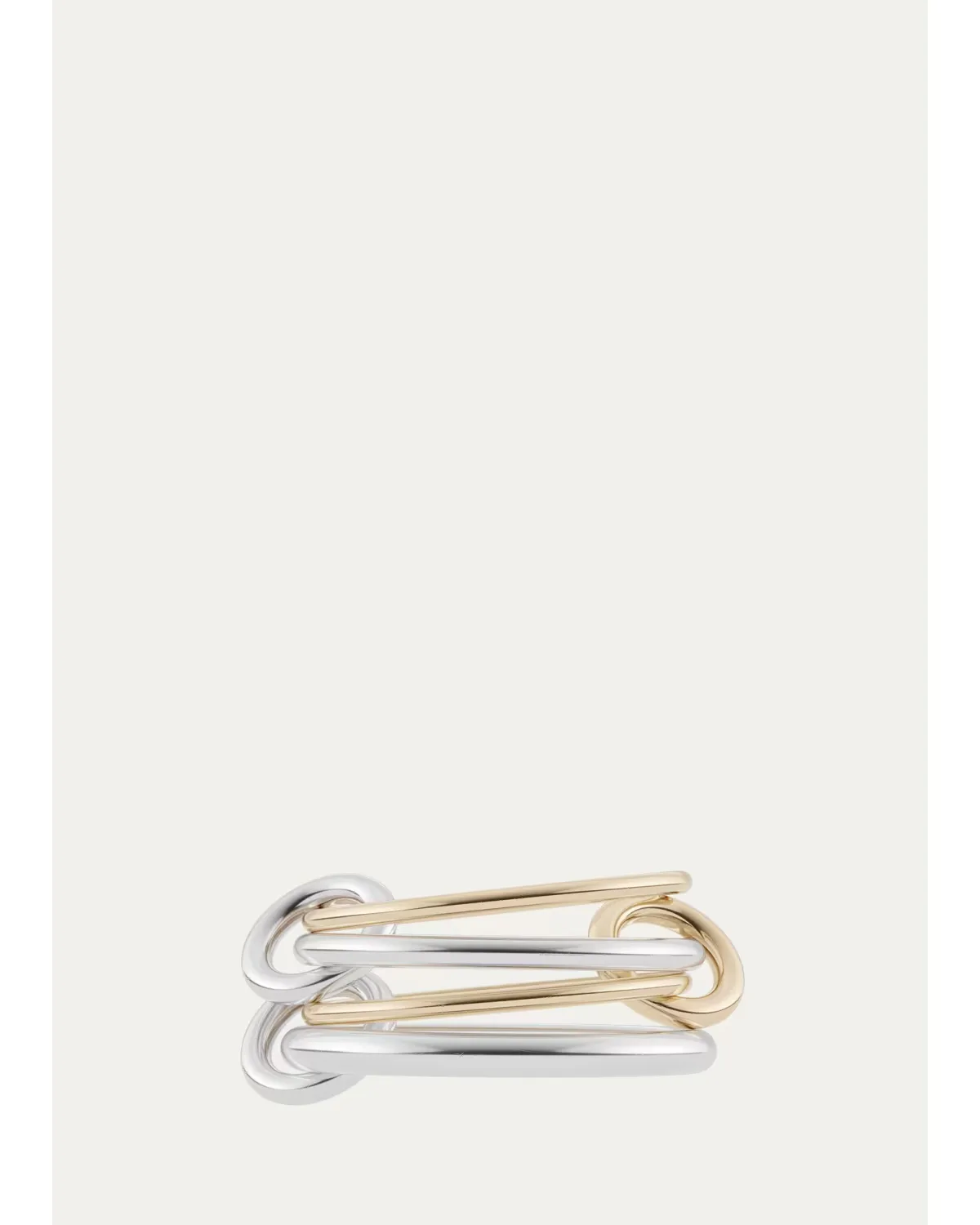 Pisces SG Four Link Ring in Sterling Silver and 18K Yellow Gold by Spinelli Kilcollin
