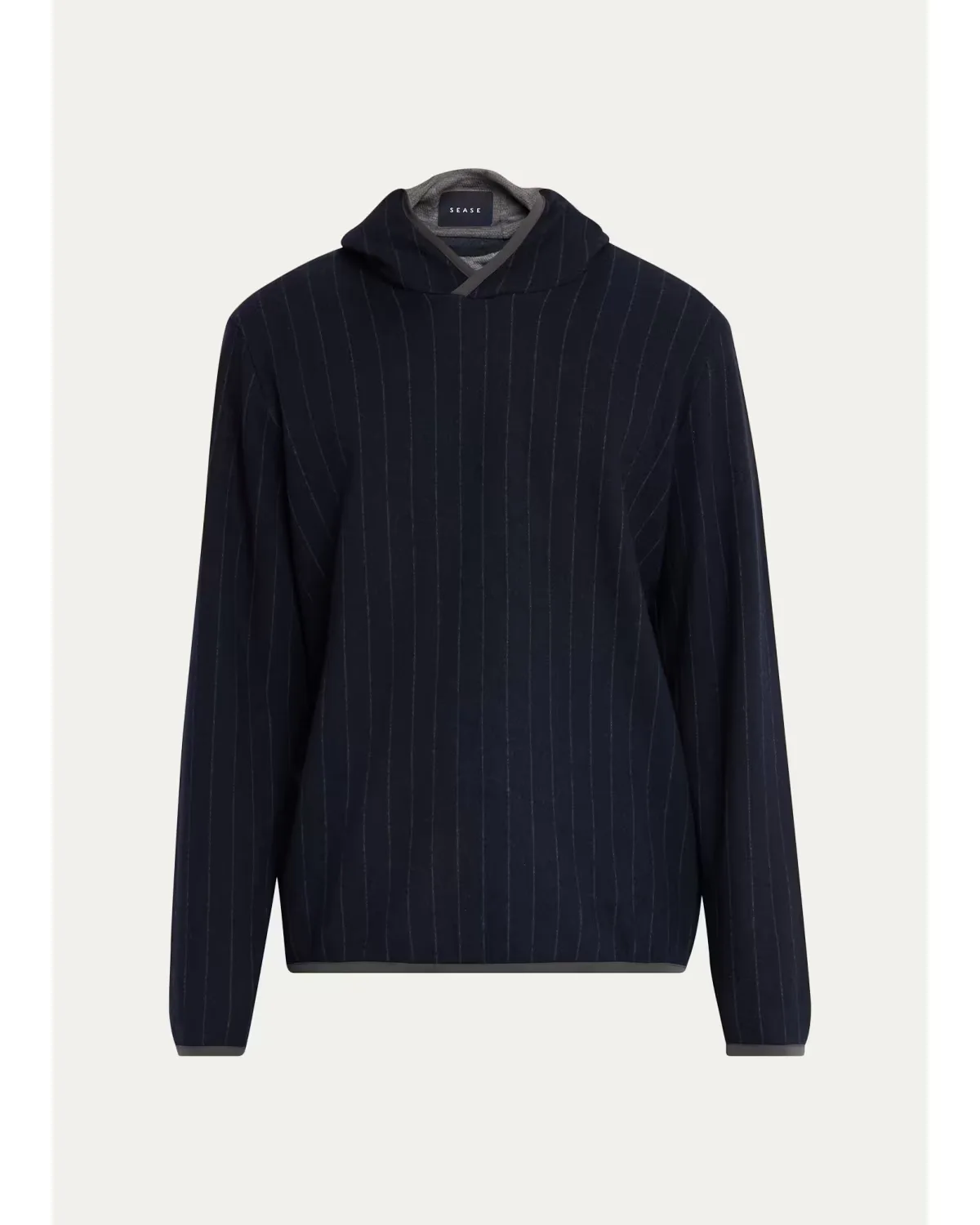 Drone Wool and Cashmere Stripe Hoodie by Sease