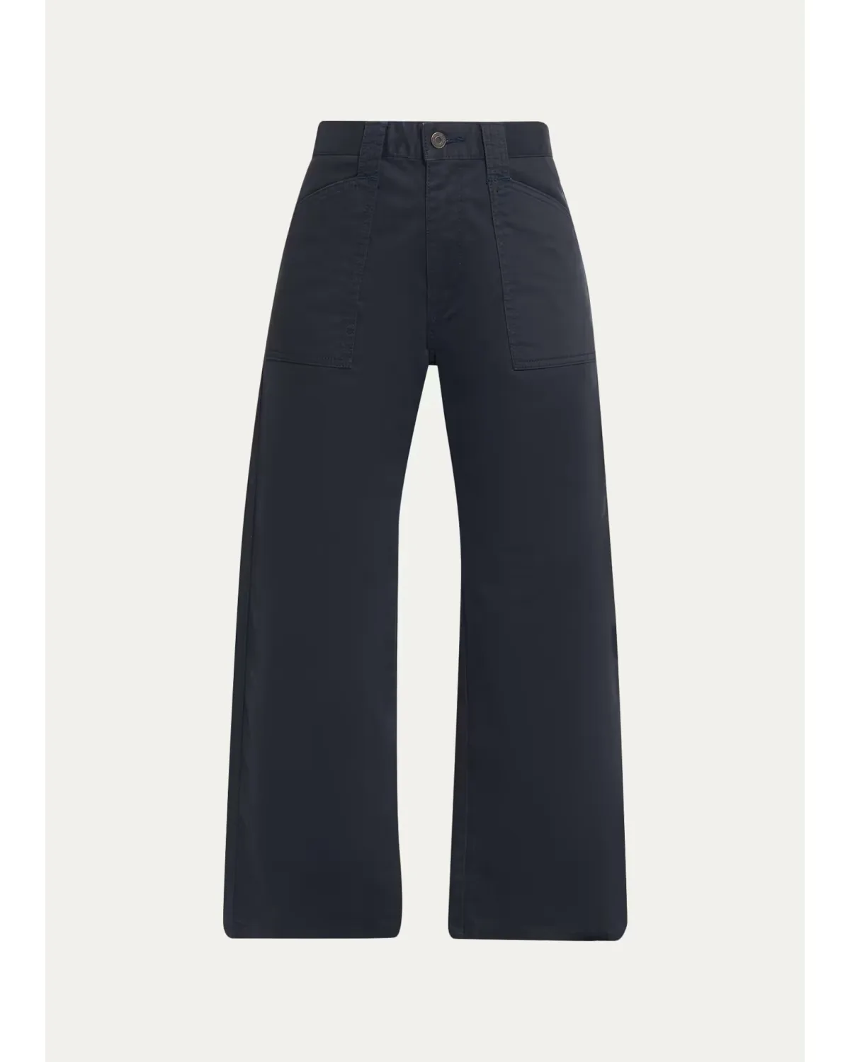 Gusset Mid-Rise Ankle Cargo Pants by Moussy
