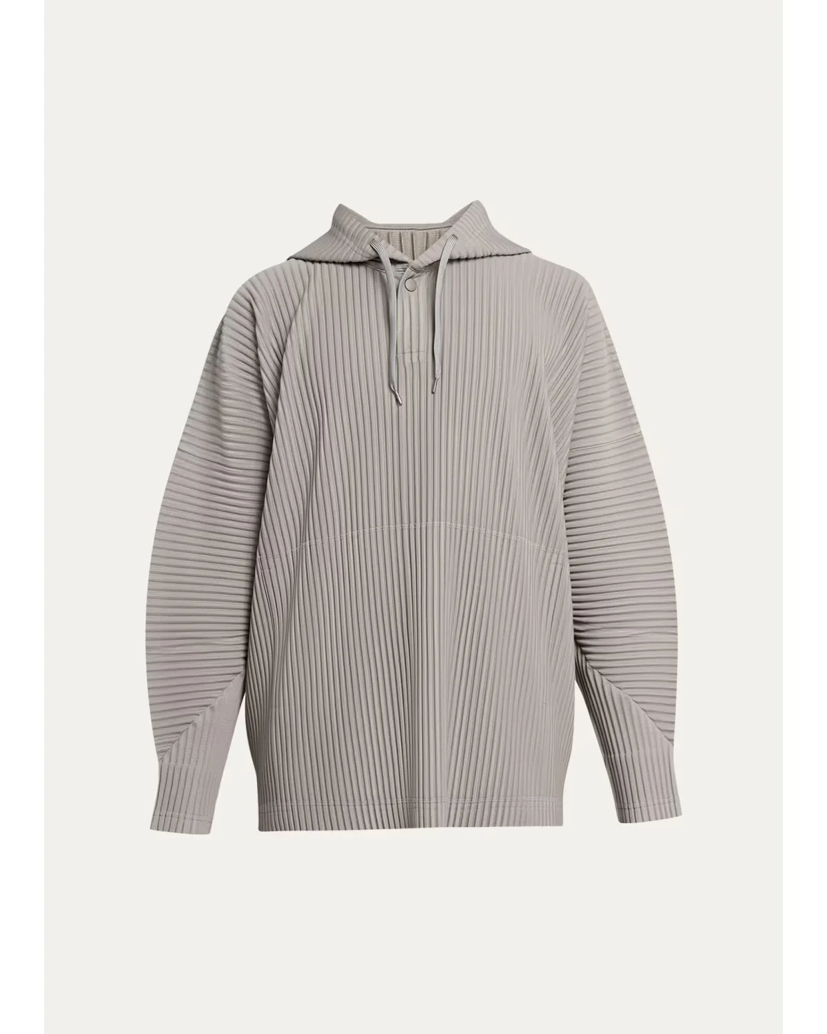 Pleated Drawstring Hoodie by Homme Pliss Issey Miyake