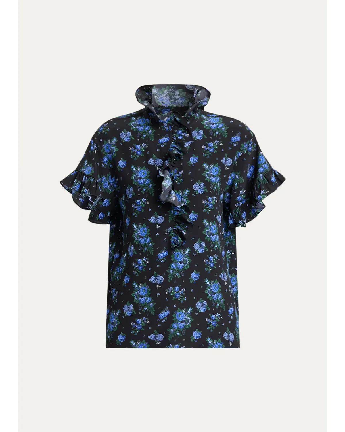 Floral Ruffled Silk Top by Chloé