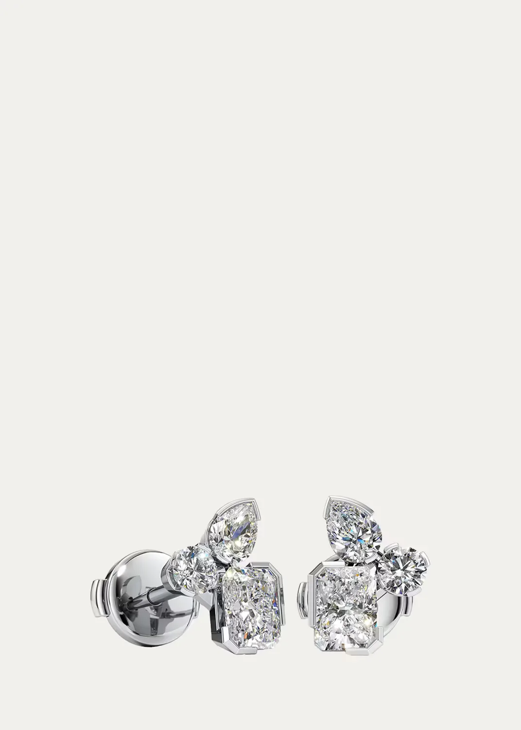 Meta Lab-Grown Diamond Cluster Stud Earrings by Unsaid