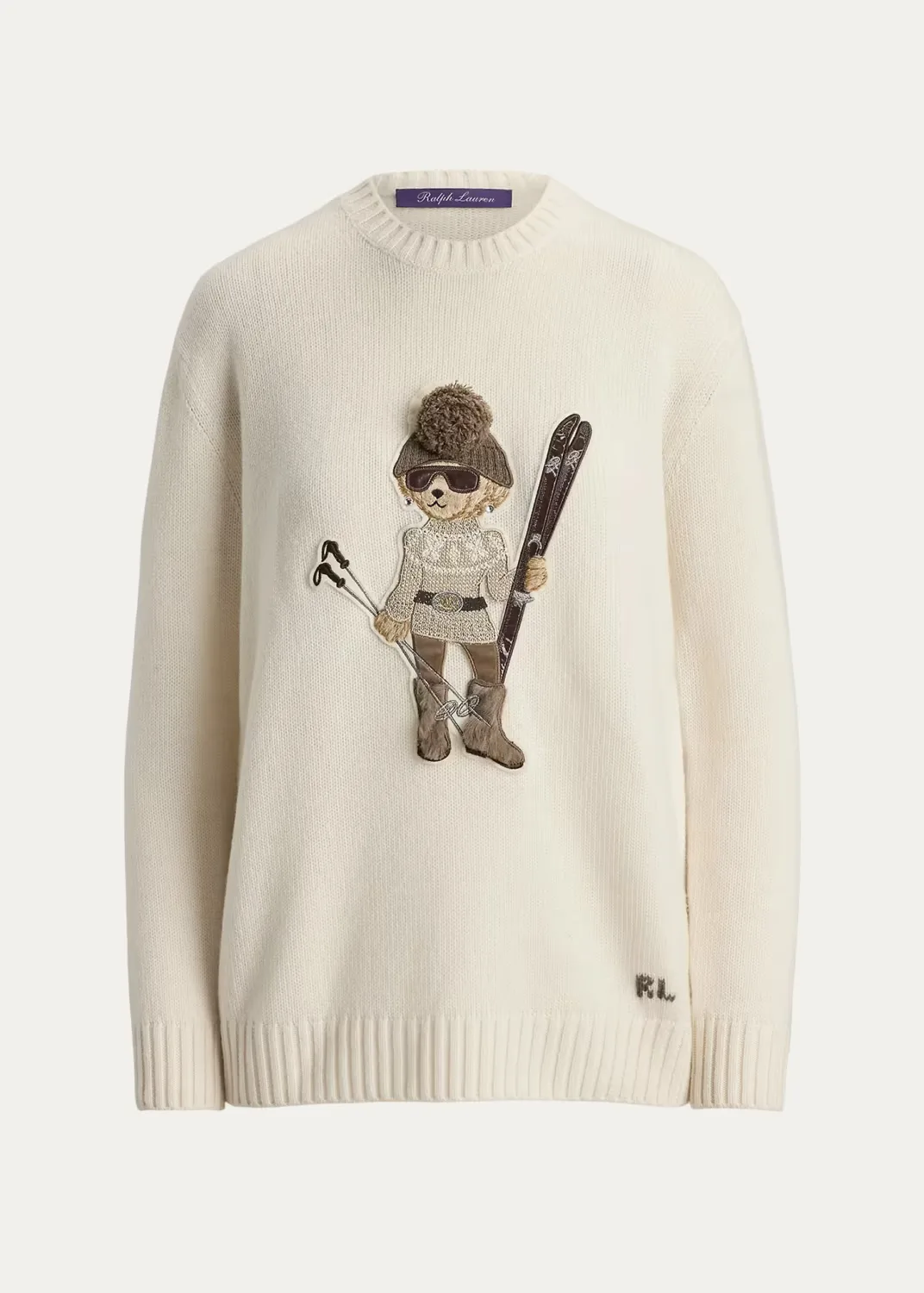 Holiday Polo Bear Cashmere Sweater
