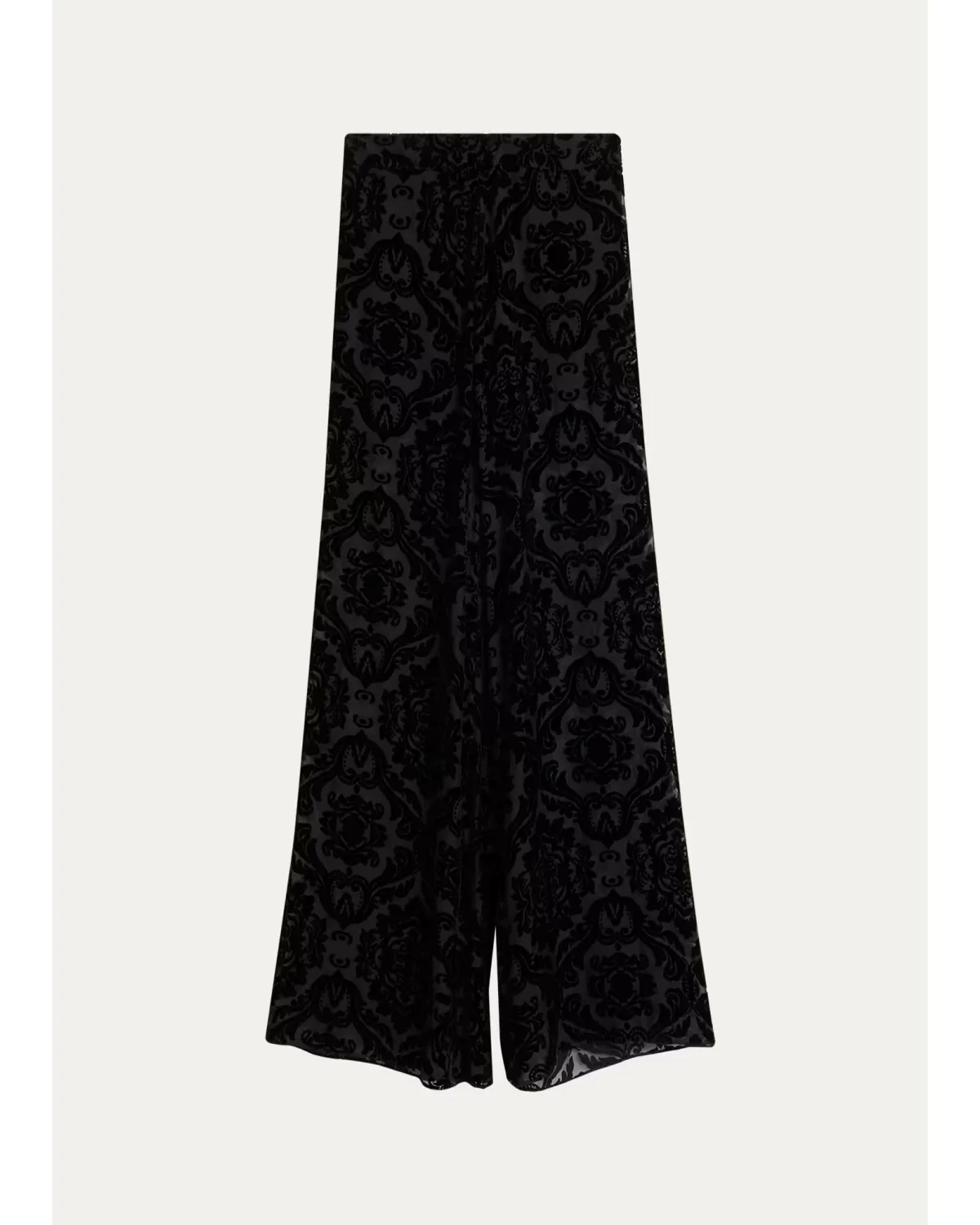 Athena Damask Velvet Burnout Wide-Leg Pants by Alice + Olivia