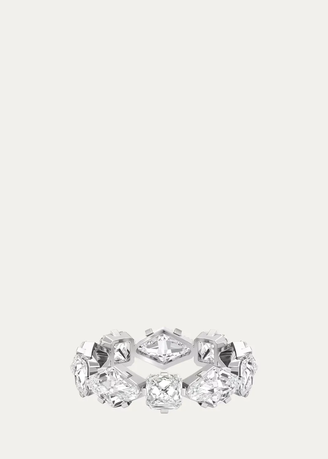 Armor Eternity Diamond Band in 18K White Gold by Unsaid