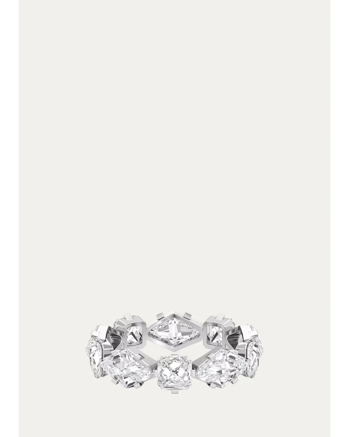 Armor Eternity Diamond Band in 18K White Gold by Unsaid