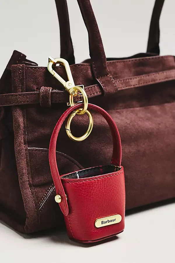 Leather Bucket Bag Charm by Barbour