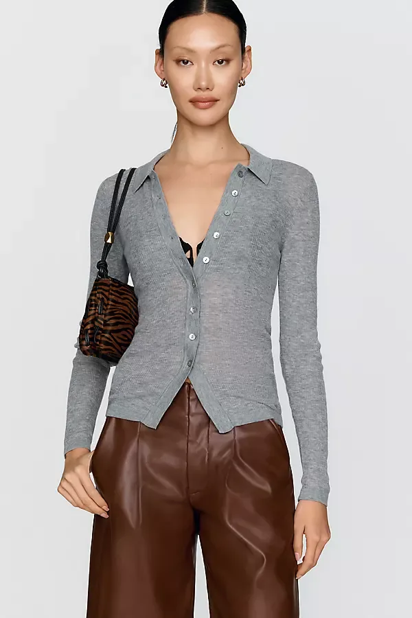 Korey Merino Wool Blend Cardigan by Pistola