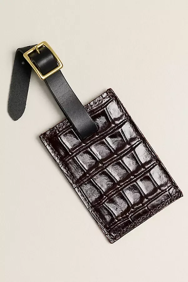 Leather Embossed Luggage Tag by Clare V.