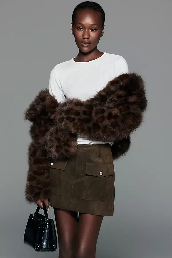 Kasia Suede Mini Skirt by Lamarque