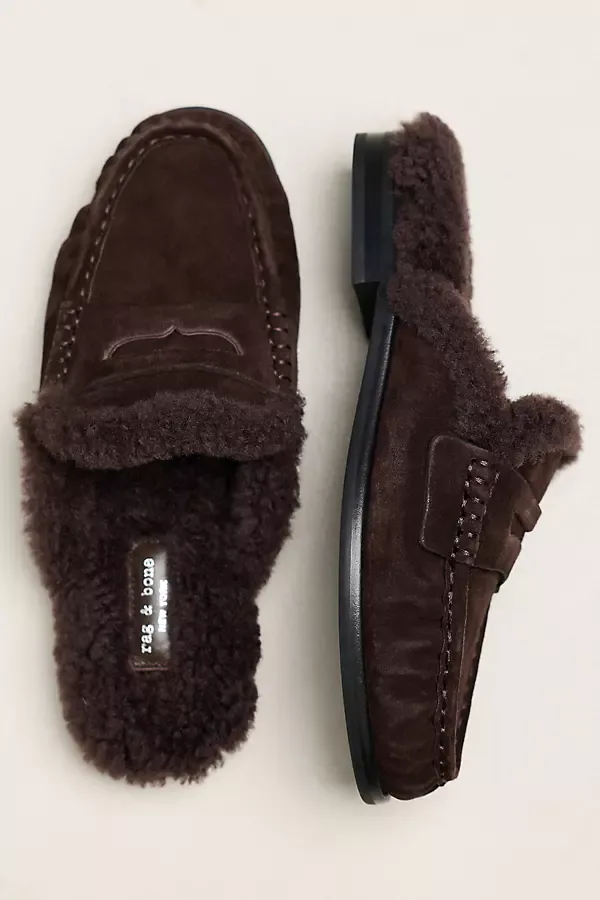 Shearling Lined Carter Mules by rag & bone