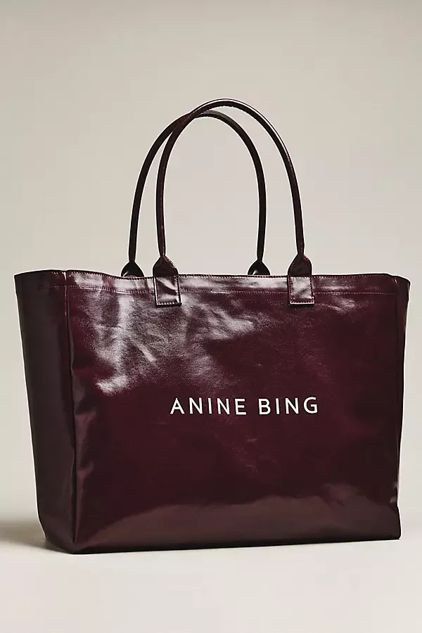 Leo Coated Canvas Tote Bag by ANINE BING