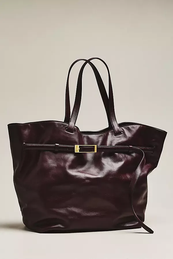Elly Leather Small Tote Bag by ANINE BING