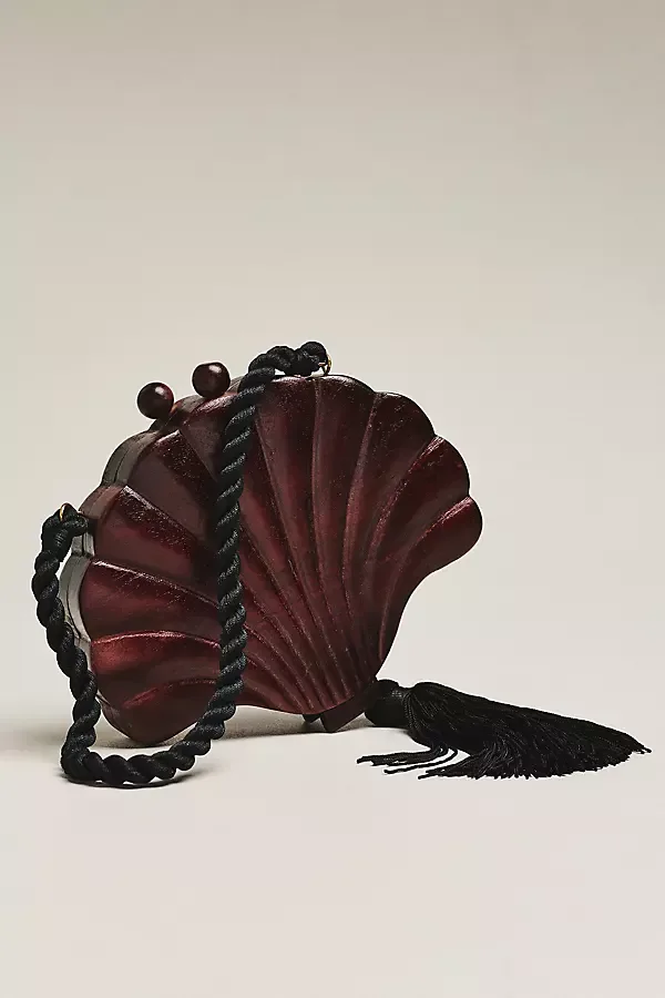 Carved Concha Clutch by SIMONMILLER