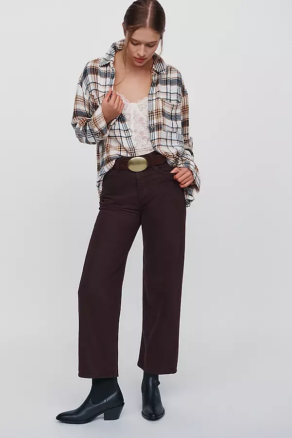 Ren High Rise Wide Leg Cropped Jeans by AGOLDE