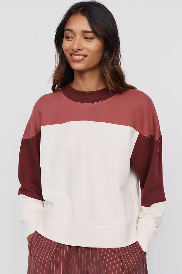 100% Cotton Color Block Crewneck Sweatshirt by rag & bone