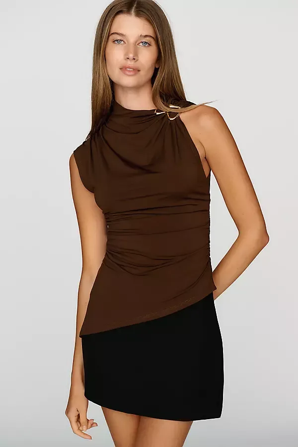 Mindy Mock Neck Sleeveless Top by ASTR
