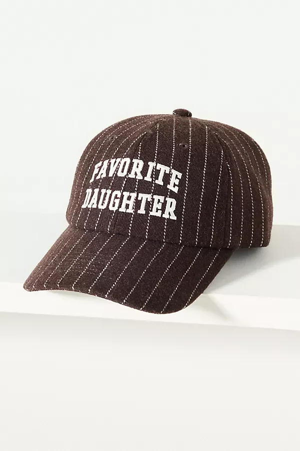 Cotton Striped Baseball Hat by Favorite Daughter