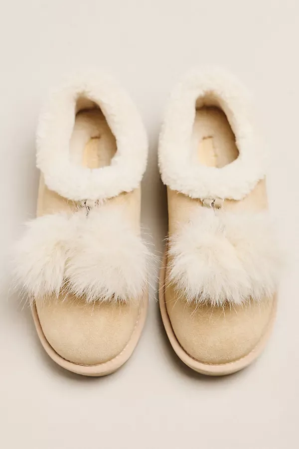 Yetti Faux Fur Pom Pom Slippers by Matisse