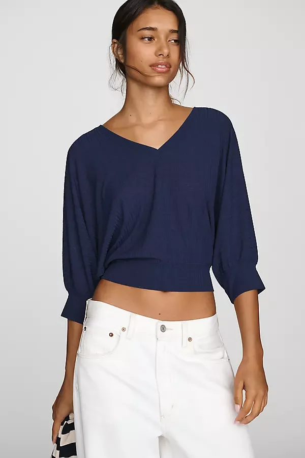 Banded Dolman Top