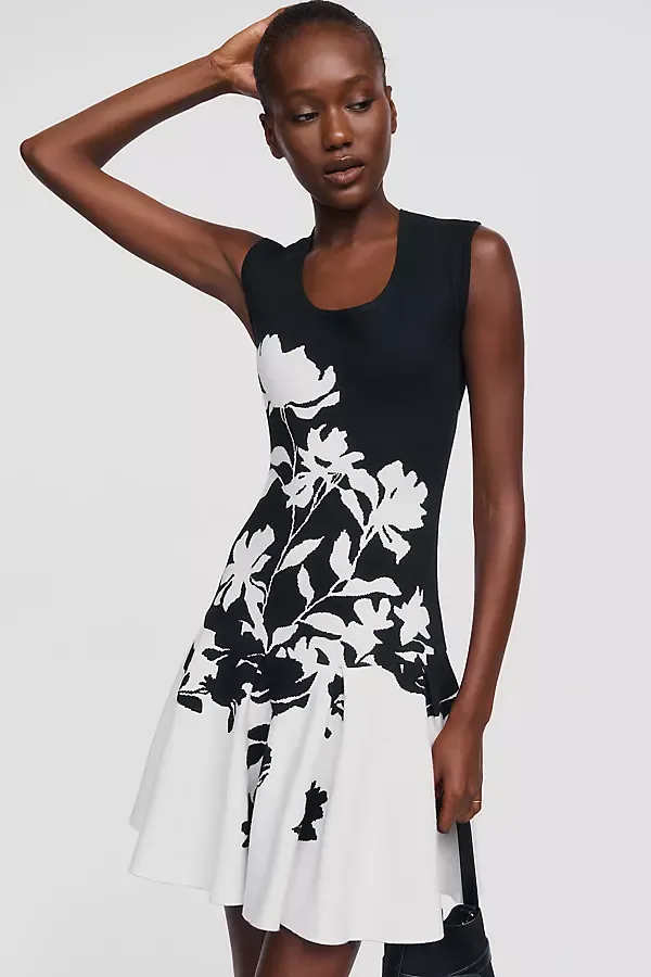 Beca Ribbed Sweater Fit & Flare Mini Dress by Maeve