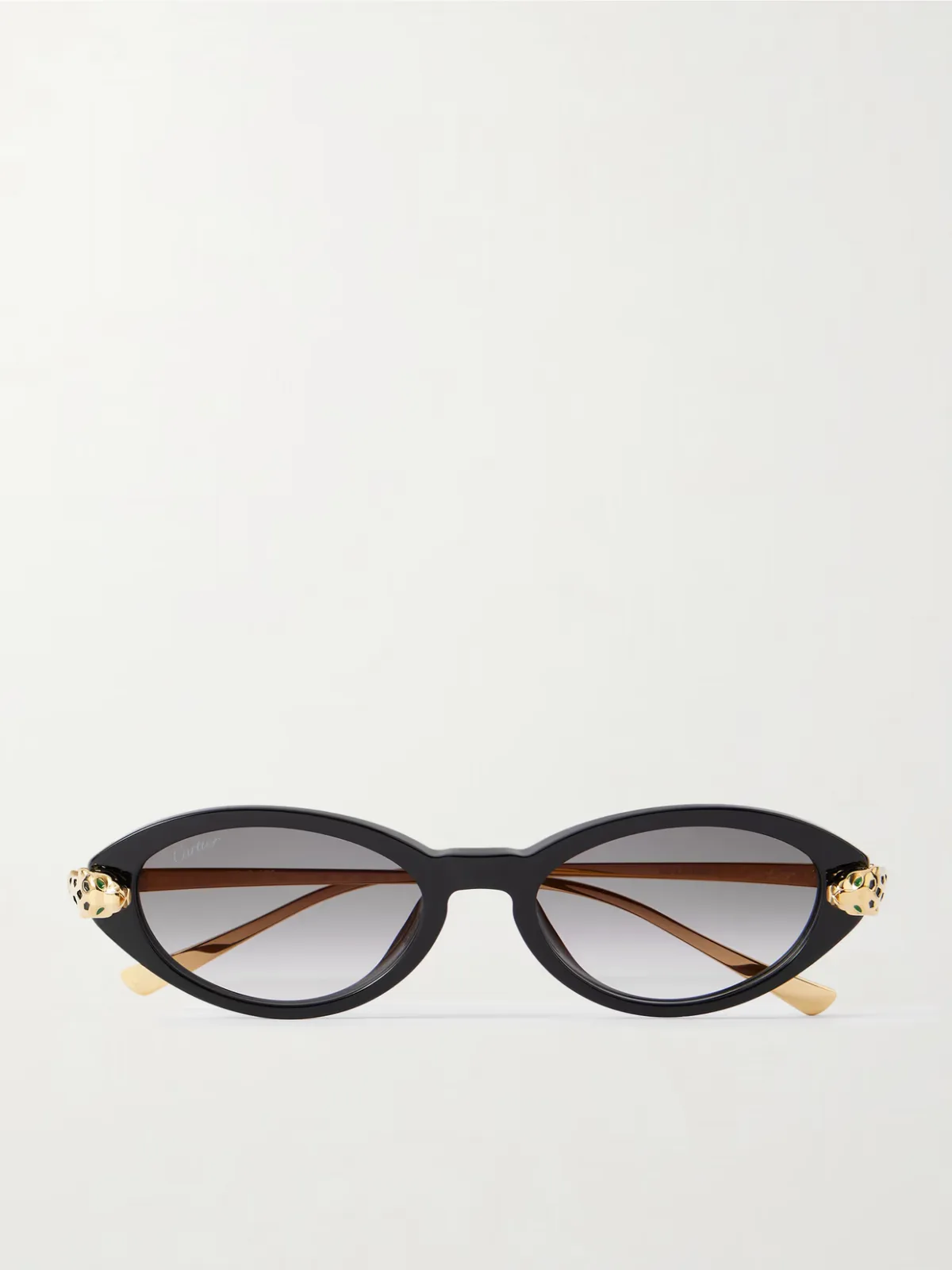 - Panthère De Cartier Oval-frame Acetate And Gold-tone Sunglasses -