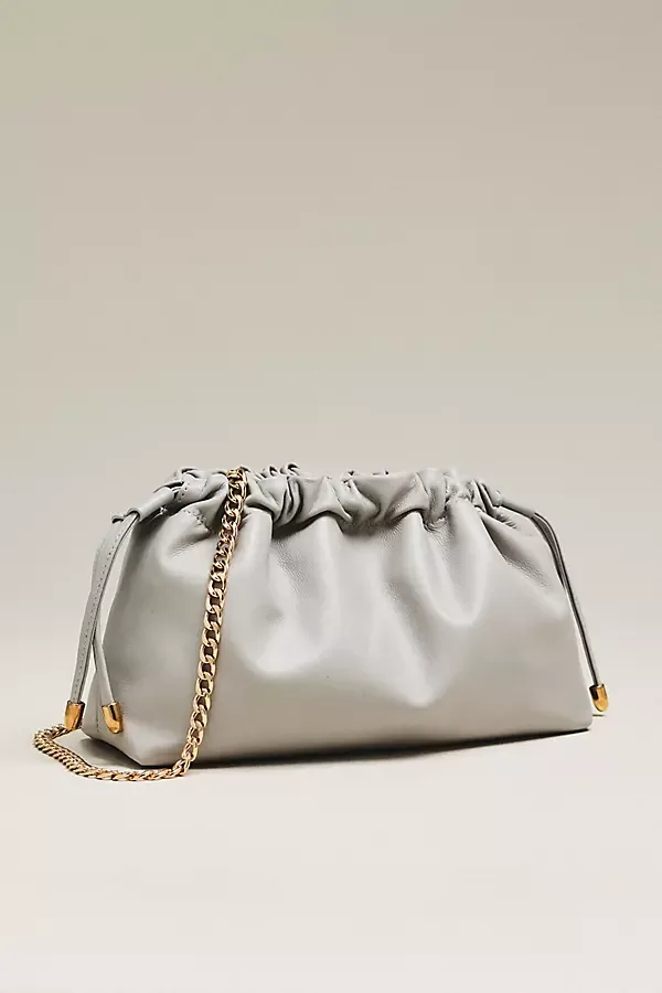 Cinched Leather Clutch
