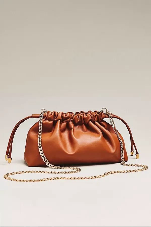 Cinched Leather Clutch