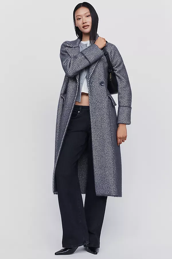 Jen Double Breasted Coat Jacket by NVLT