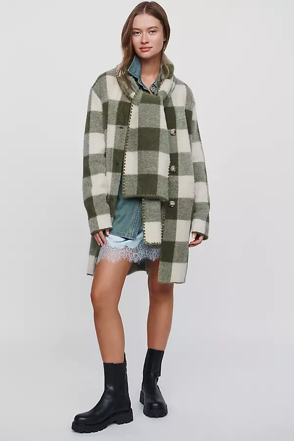 Brooklyn Plaid Coat Jacket by NVLT