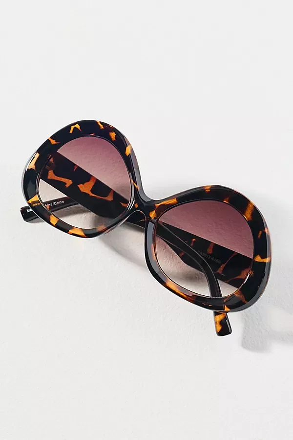 Funky Oversized Round Sunglasses by Anthropologie