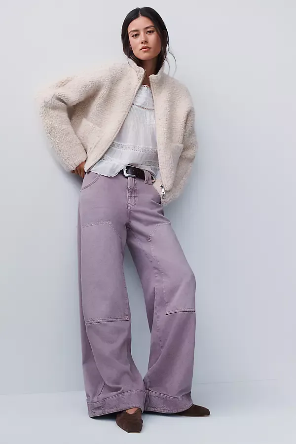 High Rise Puddle Curve Barrel Leg Jeans by Pilcro