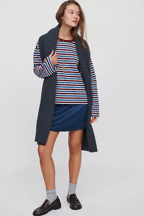 100% Cotton Striped Crew Neck Tee by Pilcro