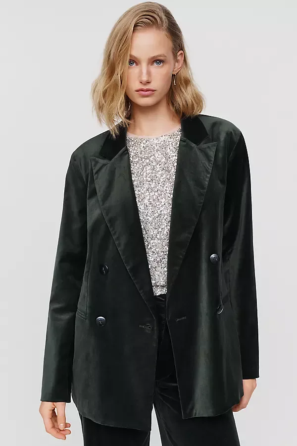 Velvet Blazer Jacket by Maeve