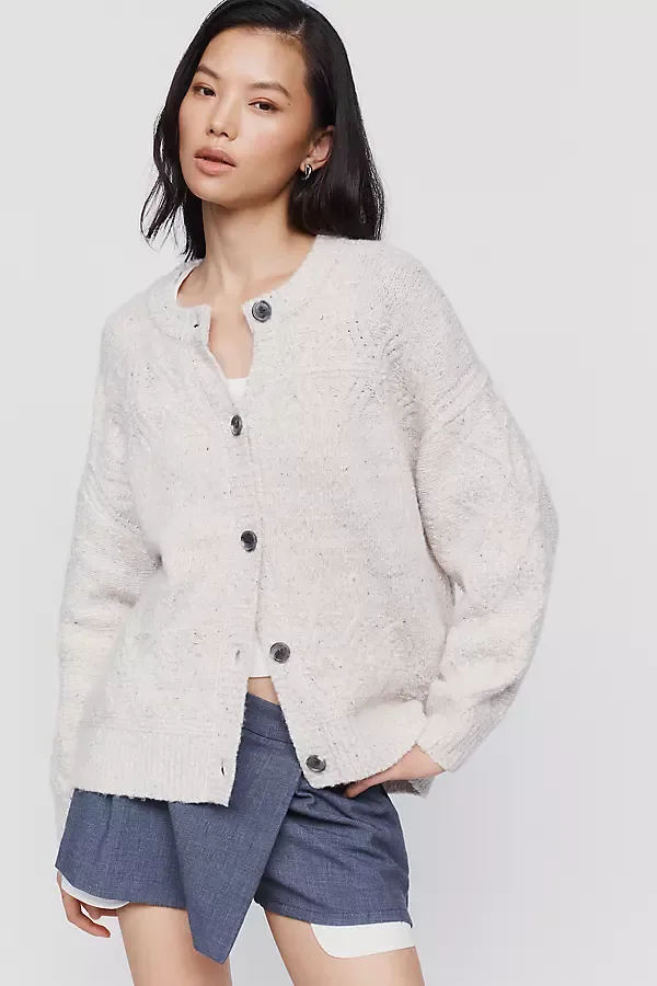 Cotton Wool Blend Cardigan by Maeve