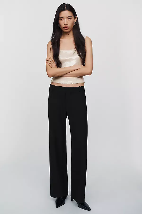 Sleek Low Rise Trousers Pants