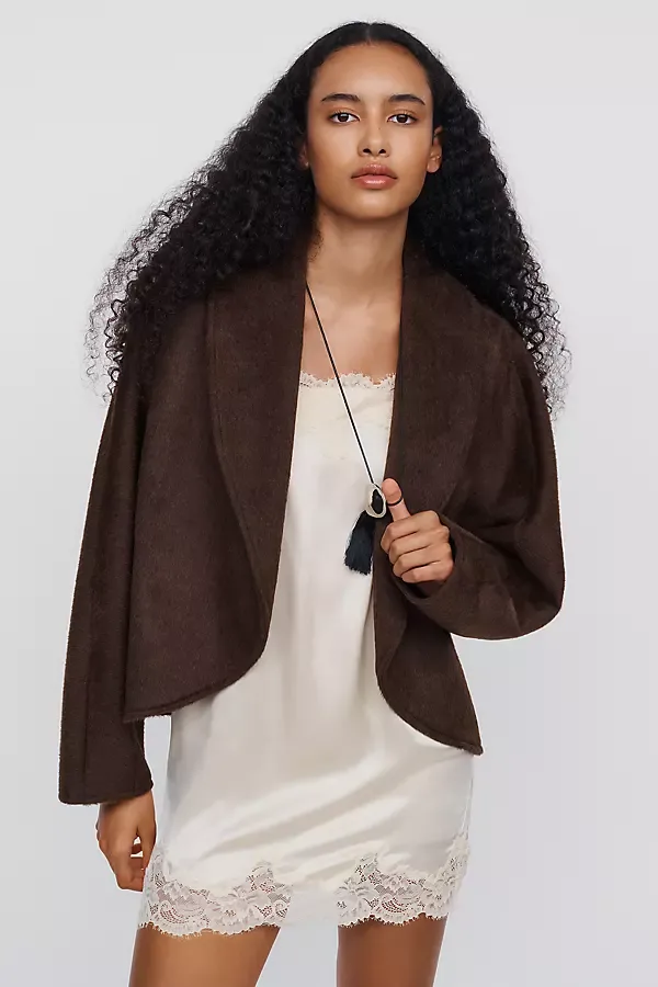 Brushed Dolman Cocoon Jacket by Anthropologie