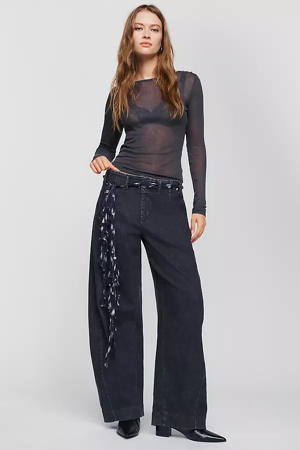 Slouchy High Rise Barrel Jeans by Anthropologie