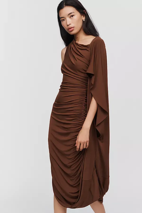 Knit Draped Midi Dress by Anthropologie